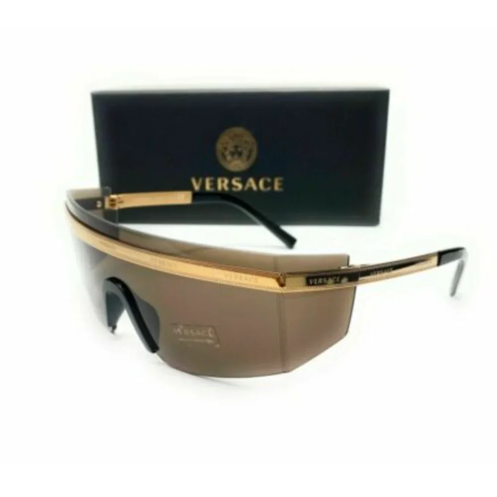 NEW Versace Unisex Gold and Light Brown Sunglasses!